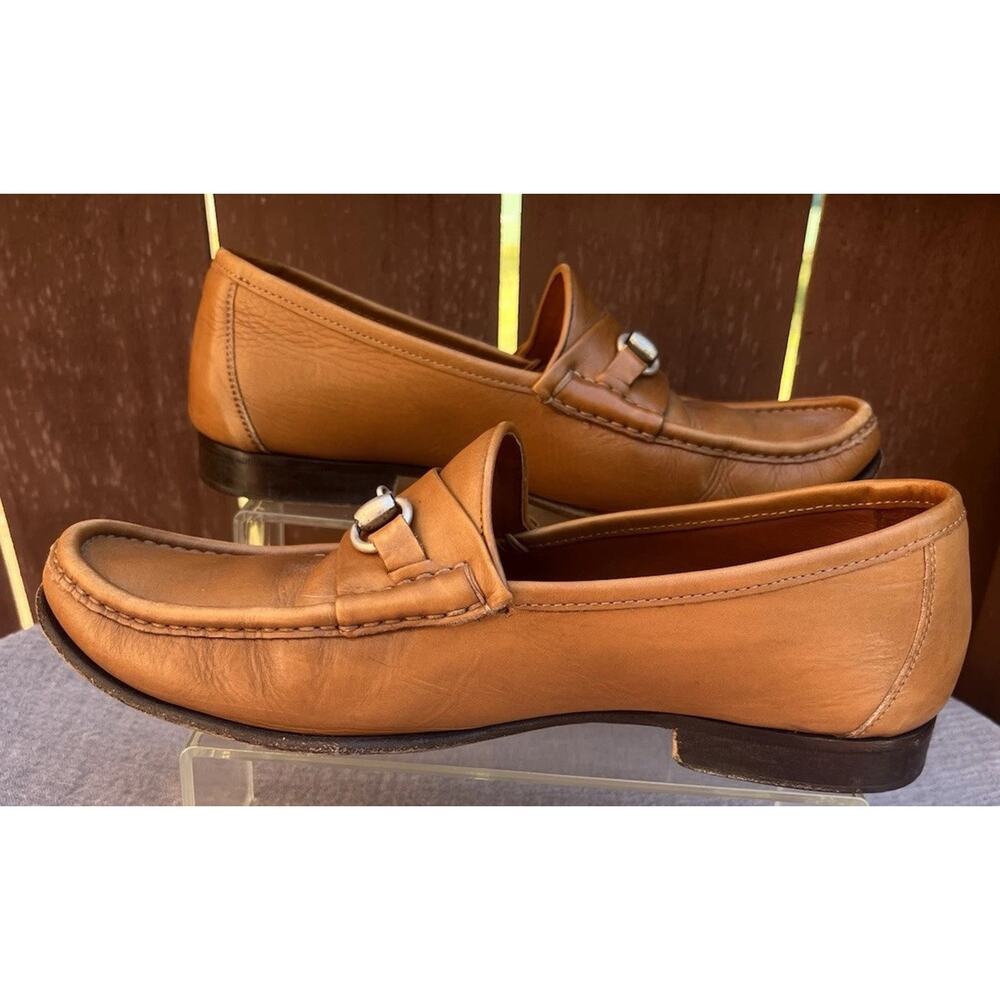 Men's Allen Edmonds Brown Leather Bit Loafer Shoes Size 9EEE